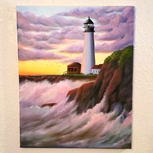 Origional Art Oil Painting 'Portland Head Lighthouse '